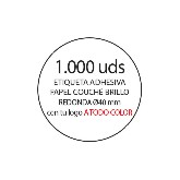 1000 UNIDADES ADHESIVO CIRCULAR DIAM.40 PERSONALIZADO -  IMPRESION DIGITAL
